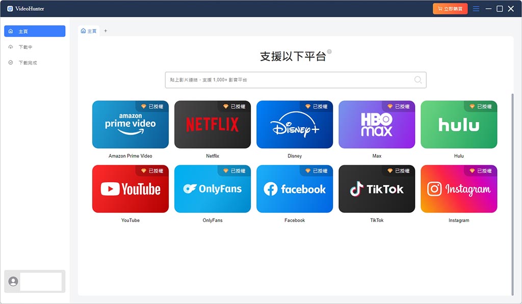 選擇平台下載影片